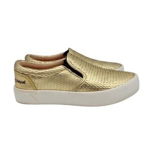 FEIYUE Lo Gold "Dragon Scale" Slip-On Sneaker Loafer - Women's Size 5